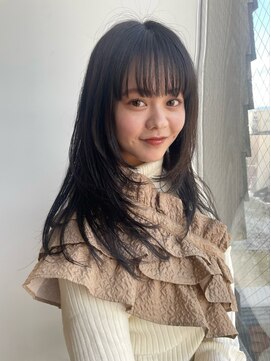 ミニヨン バイ ハピネス 高の原店(mignon by Happiness) レイヤーカット　レイヤーロング　ニュアンスカラー　#1