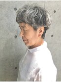 [佐野]グレイヘア×マッシュパーマ[40代50代60代][恵比寿]