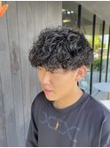 無造作波巻きパーマ