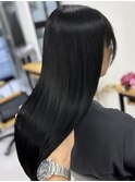 髪質改善トリートメントブリーチ無し黒髪縮毛矯正艶髪ストレート