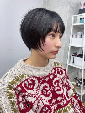 リミットバイアフィナー 大宮店(limit by Afinar) ショート/顔まわりレイヤー/ブルーブラック