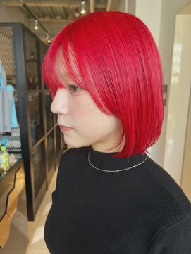 クリアオブヘアー リット(CLEAR of hair LiT) 赤髪ボブ