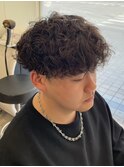 メンズマッシュパーマニュアンスパーマスパイラルパーマ刈り上げ