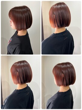 グルグル 新小岩店(GULGUL) ミニボブ×レッドブラウン【福岡】