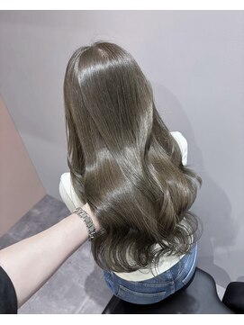 ノー バイ イオエ 西梅田(no. by ioe) ブリーチなしカラー/髪質改善/ミルクティーベージュ/小顔ヘア