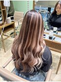 エクステ30本でハイライト風に！