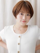 モッズヘア 上尾西口店(mod's hair)&nbsp;丸みボブショート大人可愛いミルクティーピンク上尾20代30代40代