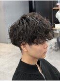 シャドウパーマ波巻きパーマメンズパーマメンズサロンフェザー