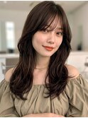 ヨシンモリウェーブロング20代◎前髪ありくびレイヤー赤羽