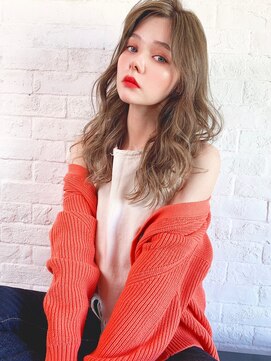 ジーナ 池袋(Zina) 【Zina　池袋】イメチェン毛先パーマ耳かけ×フォギーベージュ