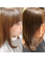 アフィーロ(ACHFILO) 前髪エクステ20代30代大人女子 ココアブラウン 韓国人風透け感