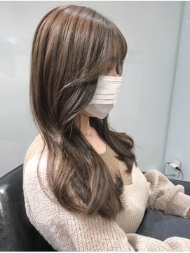 ラブクロムトーキョー オモテサンドウ(LOVECHROME OMOTESANDO) 韓国風ロングくびれヘア☆ベージュメルティカラー