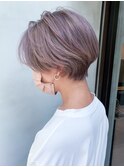 ショートグレージュ_チェリーブラウンフェミニンロング_ba357292