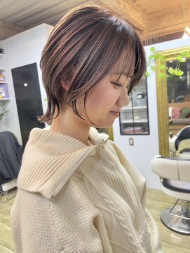 ヌード(NUDE) NUDE 10代20代30代40代グレージュ ウルフカット ウルフショート