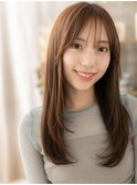 ニュアンスカラー小顔ロングレイヤーカットa北浦和20代30代40代