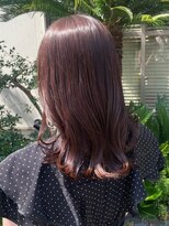 ナカオコアフュール(NAKAO COIFFURE)&nbsp;マロンベージュ　艶感　セミロング　ダメージレスカラー