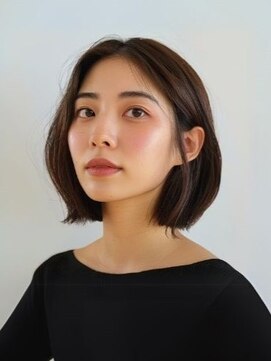 フラウ 柳沢店 黒髪/ボブルフ/ネビージュ/小顔/ワンレン/柳沢/髪質改善/前髪