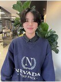 【ハクラ】ハンサムショート 黒髪ショート ショートパーマ