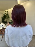 ブリーチなしディープレッド