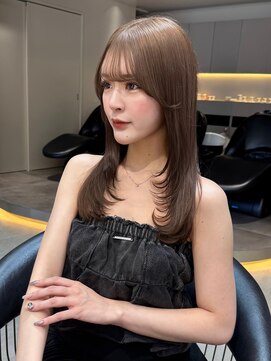 ロンド ロワール 門前仲町(Lond Loire) 韓国レイヤーカット/くびれ巻き/前髪顔周り/セミディ[門前仲町]