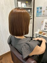 コルテ 倉敷西坂店(CoRte.) ナチュラルブラウン/イメチェン/切りっぱなし/平行ボブ/ツヤ髪
