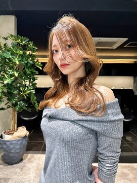 ロンド ジュルード 名古屋(Lond jeloud) ゆるふわ ウェーブ巻き かきあげ 前髪 もちのいいカット