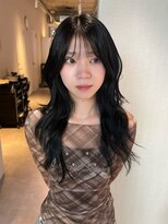 アム(amu)&nbsp;ハッシュカット/韓国レイヤー/透明感ブラック