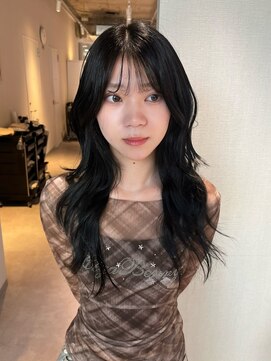 アム(amu) ハッシュカット/韓国レイヤー/透明感ブラック