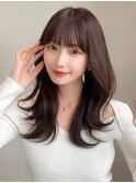 2wayバングでイメチェン!顔まわりレイヤーくびれヘアが人気