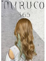 ミルコ バイ クラク(MIRUCO by KURAKU)&nbsp;インナーカラー　インナーブルー　ミルクティーベージュ