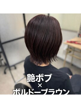 テーラヘアー 葛西店(TELA HAIR) 外ハネボブ/ボルドー/ブラウンカラー