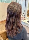 50代ハイライトカラーロング