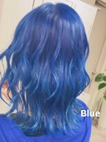 アーチフォーヘア 心斎橋店(a-rch for hair)&nbsp;ブルーカラー×ウェーブミディアム