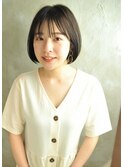 透きとおる質感丸みショートボブ