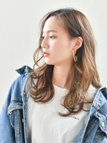 サンディーズ(Sandees)&nbsp;大人かわいいかき上げミディアムレイヤー毛先パーマ