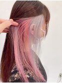 【ピンク×紫がかわいい♪】MIXインナーカラー☆AMAND’OR村上☆