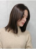 似合わせカットツヤ髪ミディアムセミロング透明感カラー