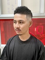 メリケンバーバーショップ トーキョー(MERICAN BARBERSHOP TYO)&nbsp;YS STILE.束感ショート.波巻き.ハイライト.マッシュパーマ120