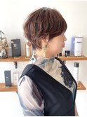 ショート/ショートボブ/ショートパーマ/ベージュ/髪質改善
