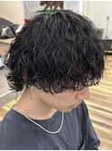 ウルフ波巻きパーマ