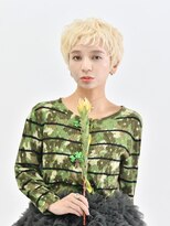 ロアー ヘアー マックイーン 流山おおたかの森店(RAWR hair McQueen) 【RAWR】大人ショートボブホワイトブロンド_美髪