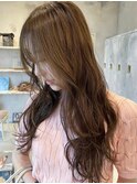 インナーカラーイヤリングカラーダブルカラーベージュカラー韓国