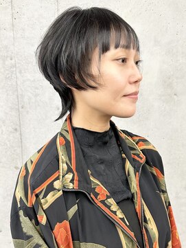 モリオ(morio) +ショートウルフレイヤーマッシュウルフカット前髪あり30代40代2