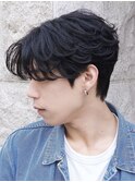 ■スペインカール/スパイキーショート/ブルーブラック/南森町
