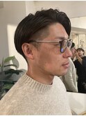 仕事ができるメンズカット刈り上げセンターパート風似合わせヘア