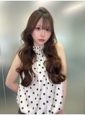 マロンベージュ×小顔レイヤー×韓国風巻き×髪質改善