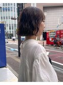 【ウェーブパーマ/渥美怜子】ボブパーマ/切りっぱなしボブ