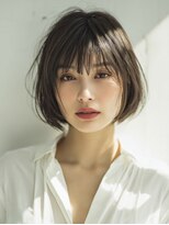 アンサ 小倉店(ANSA)&nbsp;透け前髪ショートボブ｜柔らか質感ヘア