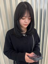 ユイマァル 岡山店(YUIMARL)&nbsp;ミディアムレイヤー似合わせ前髪顔周りレイヤー小顔レイヤー