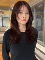 ケイトテイラー(KATETAYLOR)&nbsp;ワインレッドロングレイヤーフェイスレイヤー